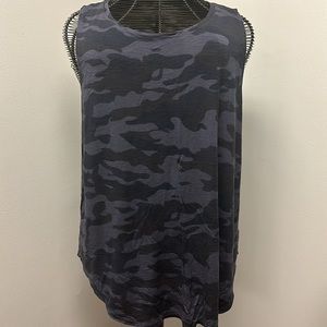 Luxe Printed High-Neck Tank Top